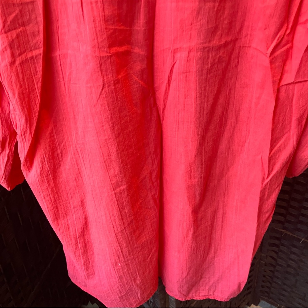Lauren Ralph Lauren Red Pink Dress Coverup Women Lightweight Beach Size Large - Picture 8 of 11